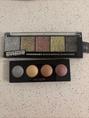 Revlon Shimmer Eyeshadow Quartet and Hard candy Glitteratzi moon dust